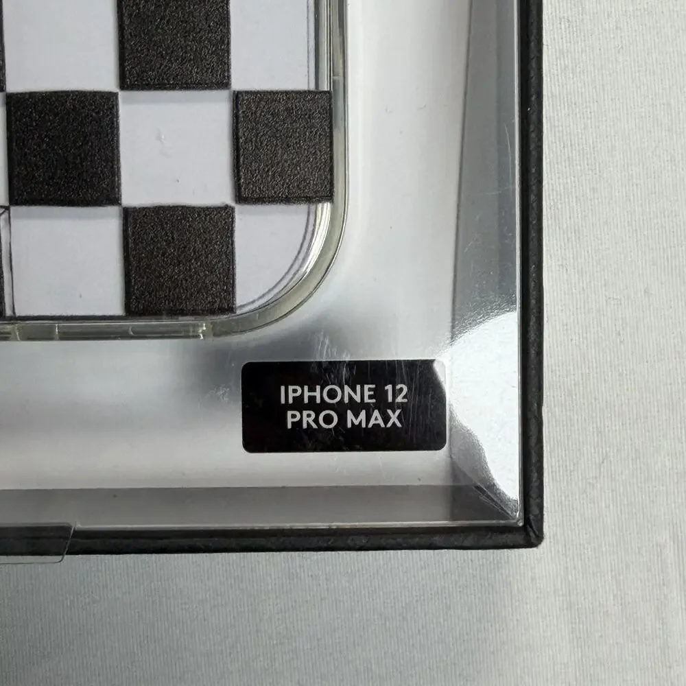 Coach Designer Phone Case Apple iPhone 12 Pro Max - Black/White Checkered